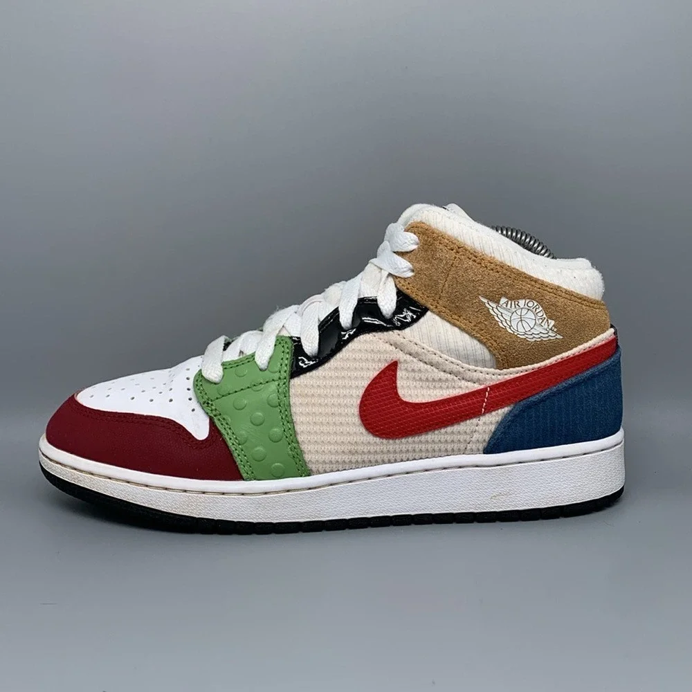 Jordan‎ 1 Mid SE Multi-Color Basketball Shoes DR6957-100 Mens 7Y Women's 8.5